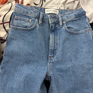 Aritzia Denim Forum Straight Leg Blue Jeans